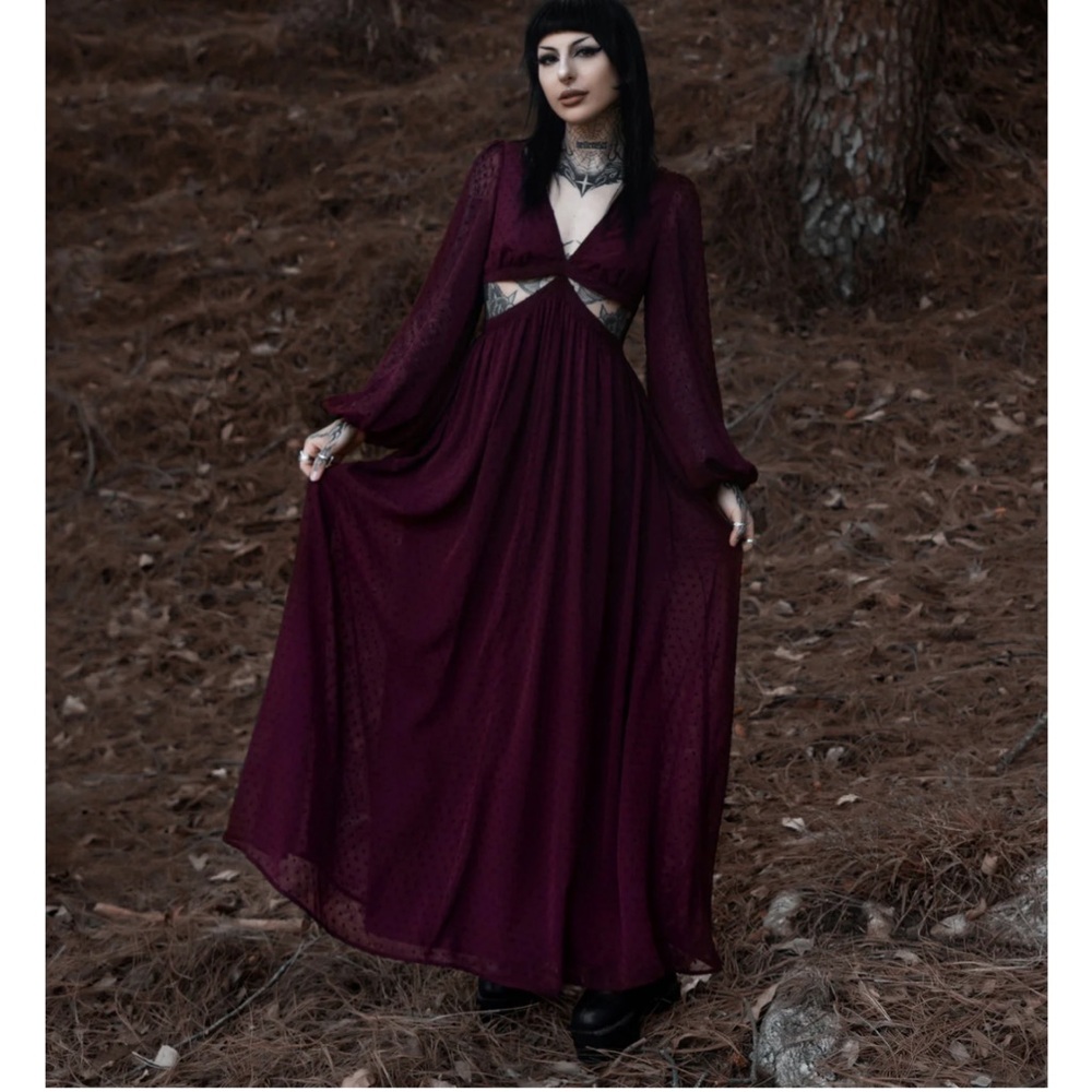 Eclipse - Burgundy Maxi Dress